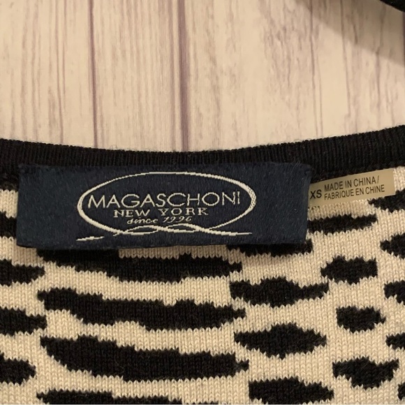 Magaschoni Cashmere Silk Blend Sweater Dress Patterned Colorful Sleeveless XS - Picture 4 of 5